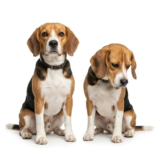 Rosie and Reggie the beagles — two 25-pound dogs in chocolate toxicity case study